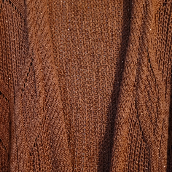 Made In Italy Dark Orange Knit Cardigan - Picture 3 of 4